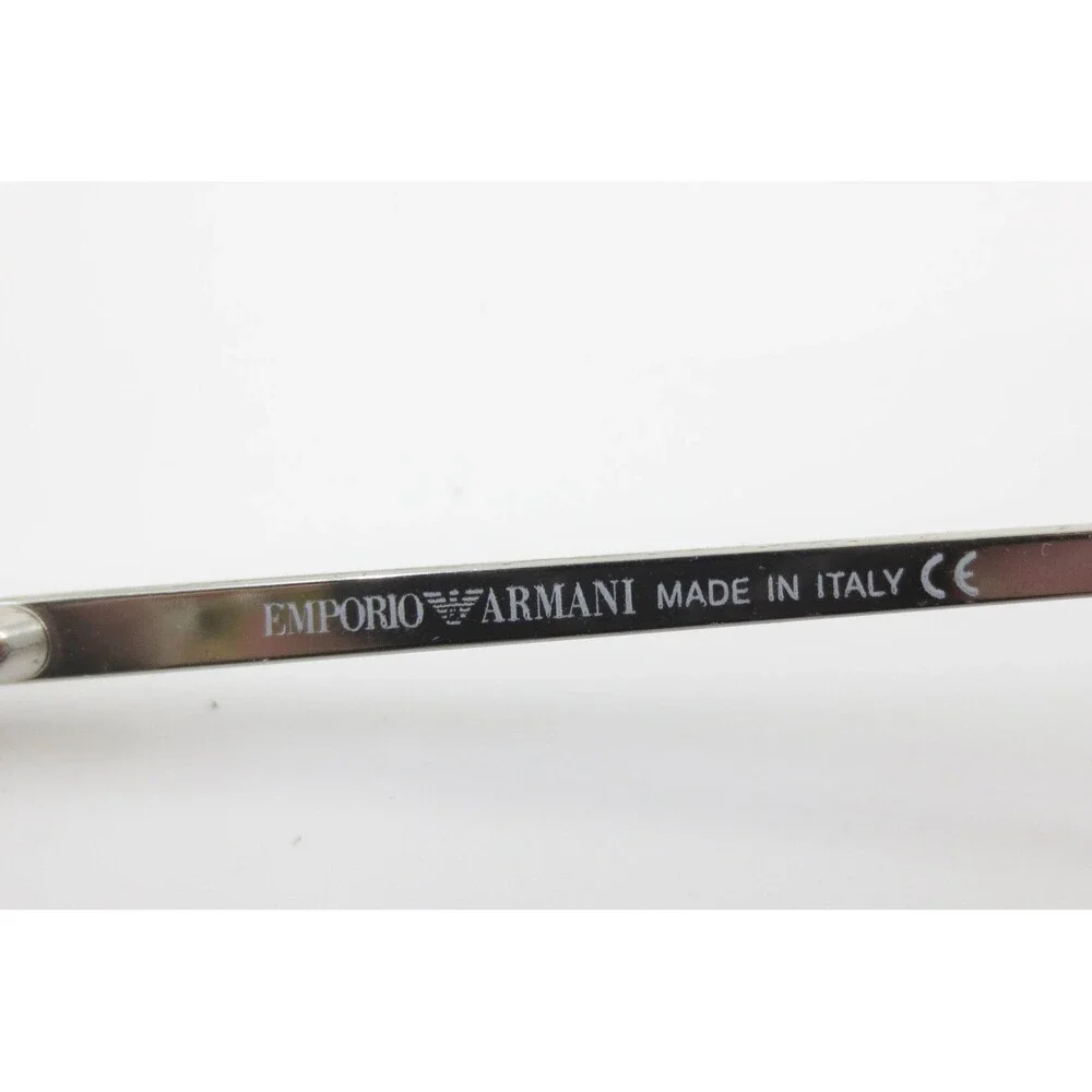 Emporio Armani 080 707 Silver Oval Semi Rimless Eyeglasses Made in Italy